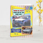 70番誕生日!1952年のシボイと同じ年だ! カード (黄色い花)