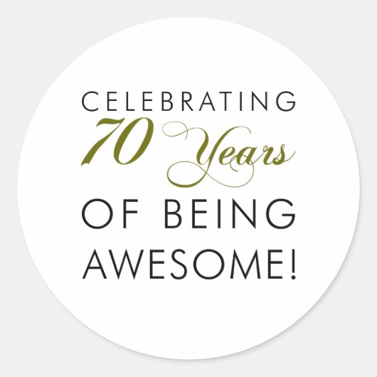 70祝年間の生素晴らし活 ラウンドシール (正面)