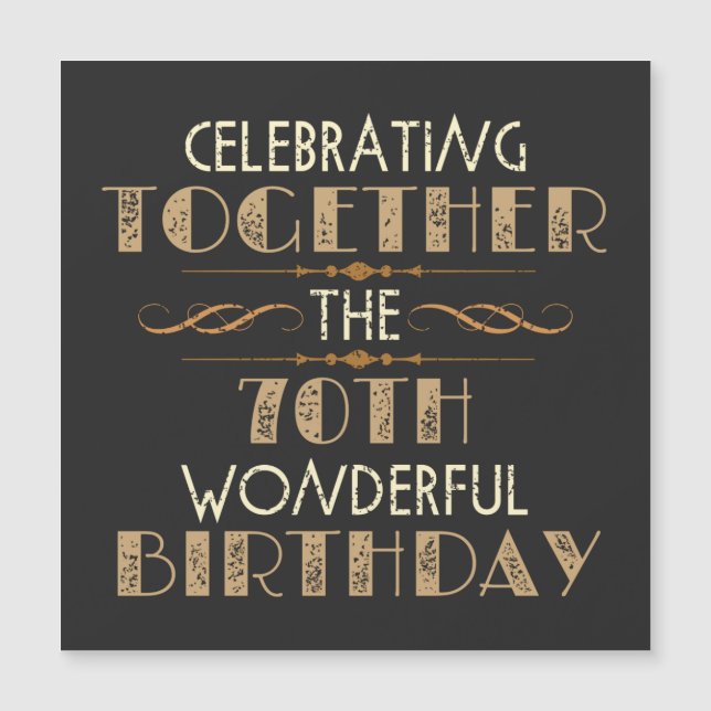 70祝歳の誕生日 (正面)
