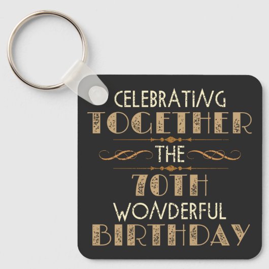 70祝歳の誕生日 キーホルダー (正面)