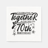 70祝歳の誕生日 スタンダードカクテルナプキン (正面)