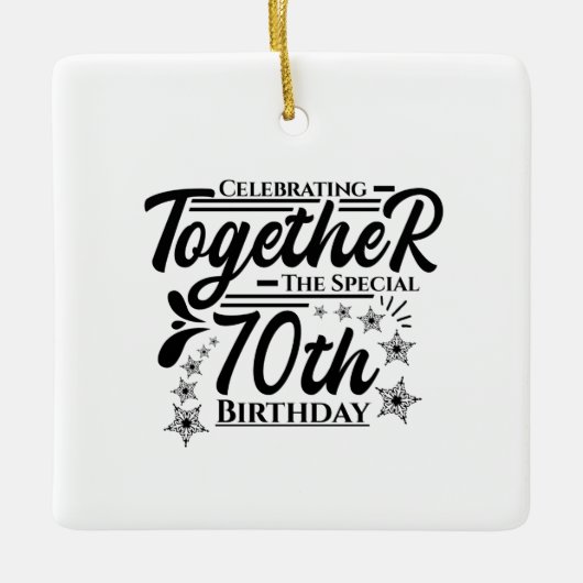 70祝歳の誕生日 セラミックオーナメント (正面)