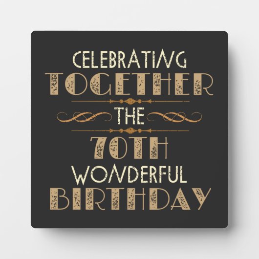 70祝歳の誕生日 フォトプラーク (正面)