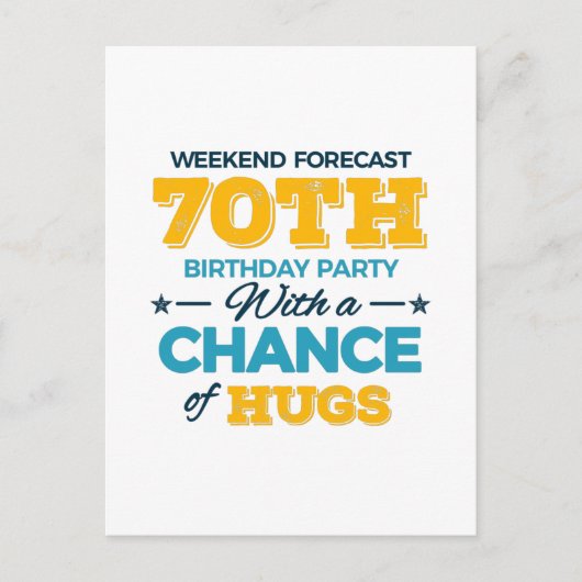 70祝歳の誕生日 ポストカード (正面)