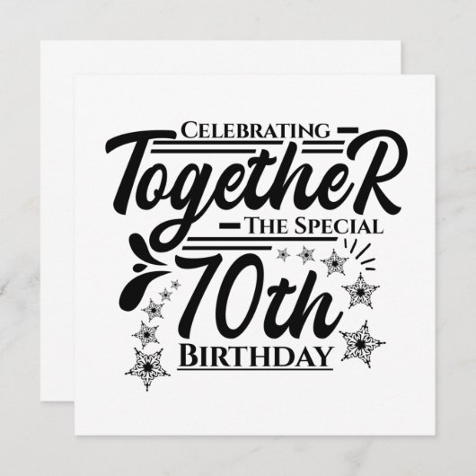 70祝歳の誕生日 招待状 (正面/裏面)