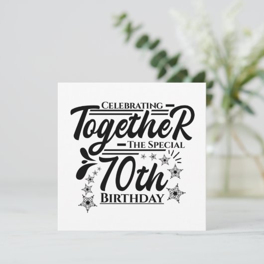 70祝歳の誕生日 招待状 (スタンド正面)