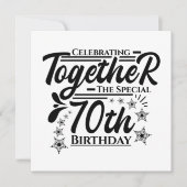 70祝歳の誕生日 招待状 (正面)