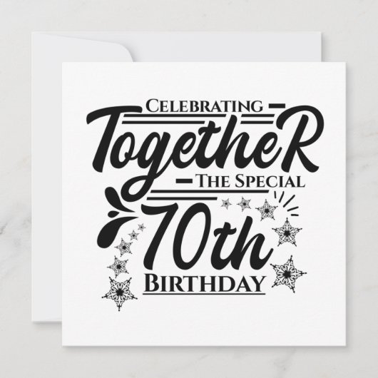 70祝歳の誕生日 招待状 (正面)