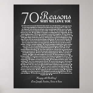 70私たちが彼のためにあなたの誕生日の贈り物を愛する理由 ポスター
