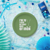 70私は鉄のゴルフプレートの私の毎日の線量を必要とします ペーパープレート (パーティー)