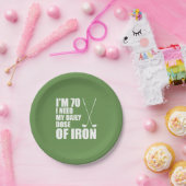 70私は鉄のゴルフプレートの私の毎日の線量を必要とします ペーパープレート (パーティー)