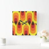 70秒60刺激を受けた秒の壁掛け スクエア壁時計 (ホーム)