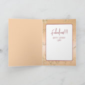 70素晴らしいエレガント漫画の民族誕生日 カード (内部)