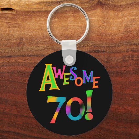 70素晴らし誕生日Tシャツとギフト キーホルダー (正面)