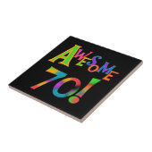 70素晴らし誕生日Tシャツとギフト タイル (側面)