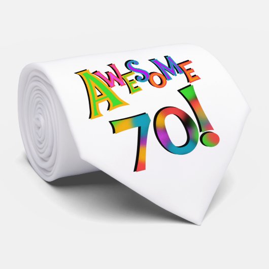 70素晴らし誕生日Tシャツとギフト ネクタイ (ロール)