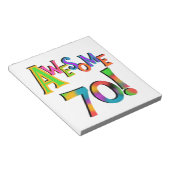 70素晴らし誕生日Tシャツとギフト ノートパッド (アングル)