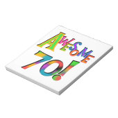 70素晴らし誕生日Tシャツとギフト ノートパッド (回転)