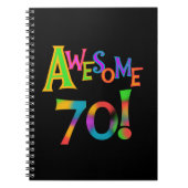 70素晴らし誕生日Tシャツとギフト ノートブック (正面)