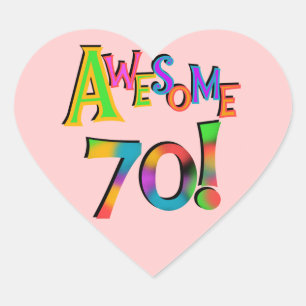 70素晴らし誕生日Tシャツとギフト ハートシール