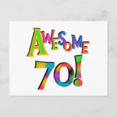 70素晴らし誕生日Tシャツとギフト ポストカード (正面)