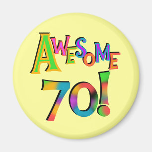 70素晴らし誕生日Tシャツとギフト マグネット