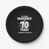 70結婚した年70周年おもしろいカップル ペーパープレート (正面)