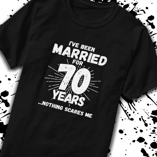 70結婚した年70周年おもしろいカップル Tシャツ