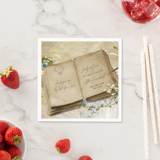 70結婚周年記念パーティー スタンダードカクテルナプキン (インサイチュ)