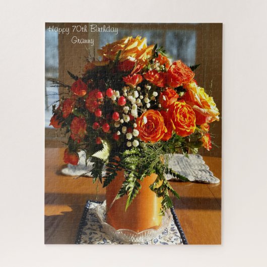 70誕生日おばあちゃん。 ジグソーパズル (縦)
