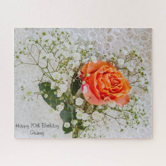 70誕生日おばあちゃん。 ジグソーパズル (横)