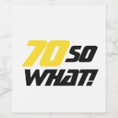 70誕生日おもしろいそやる気を起こさせるうして ワインラベル (シングルラベル)