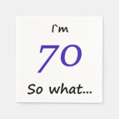 70誕生日おもしろいやる気を起こさせる私は70だから何 スタンダードカクテルナプキン (正面)