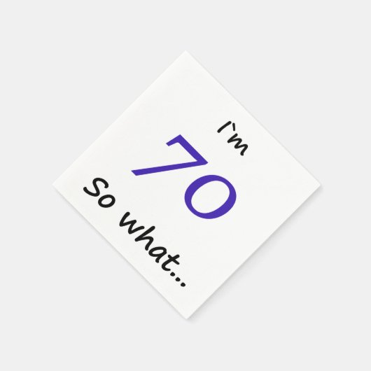 70誕生日おもしろいやる気を起こさせる私は70だから何 スタンダードカクテルナプキン (角)