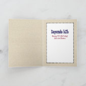 70誕生日おもしろいスナキー男漫画の老齢時代 カード (内部)