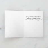 70誕生日おもしろい前向き写真パーソナライズされた カード (内部)