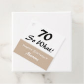 70誕生日おもしろい引用文ベージュモダン フェイバータグ (インサイチュ)