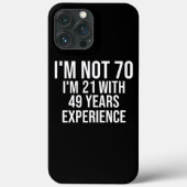 70誕生日おもしろい引用文70th誕生日ことわざ70 Case-Mate iPhoneケース (裏面)