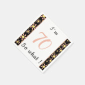 70誕生日おもしろい私は70だから何だやる気を起こさせる スタンダードカクテルナプキン (角)