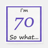 70誕生日おもしろい私は70だから何 スタンダードランチョンナプキン (正面)