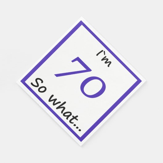 70誕生日おもしろい私は70だから何 スタンダードランチョンナプキン (角)