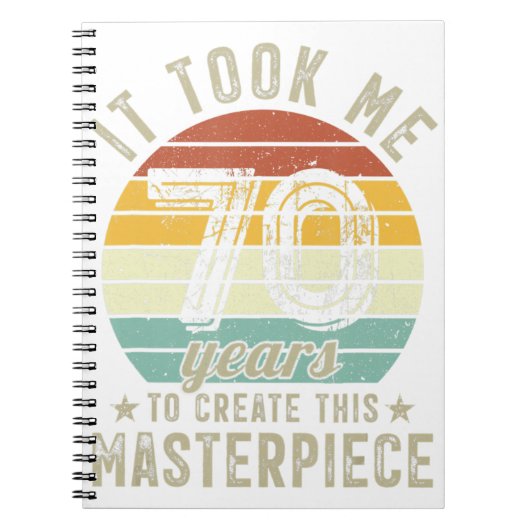 70誕生日このMを作るのに70年かかった ノートブック (正面)