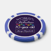 70誕生日で最も素晴らしいカラフル宝石の紫 ポーカーチップ (シングル)