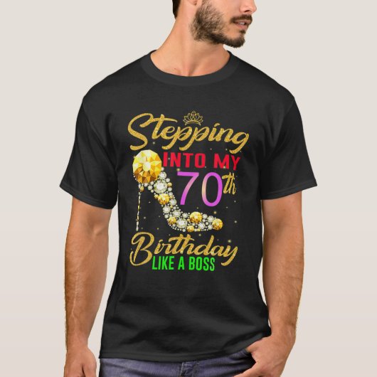 70誕生日に入ってボス Tシャツ (正面)