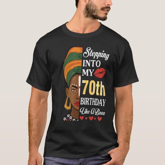 70誕生日に入って70年のボス Tシャツ (正面)