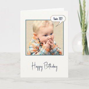 70誕生日に驚いた少年 カード