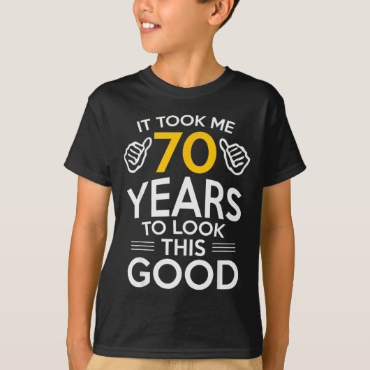 70誕生日の贈り物が70歳を取った Tシャツ (正面)