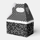 70誕生日の黒/白の番号パターン フェイバーボックス (裏面サイド)