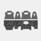 70誕生日の黒/白の番号パターン フェイバーボックス (折り畳みなし)