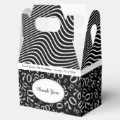 70誕生日の黒/白の番号パターン フェイバーボックス (オープン)